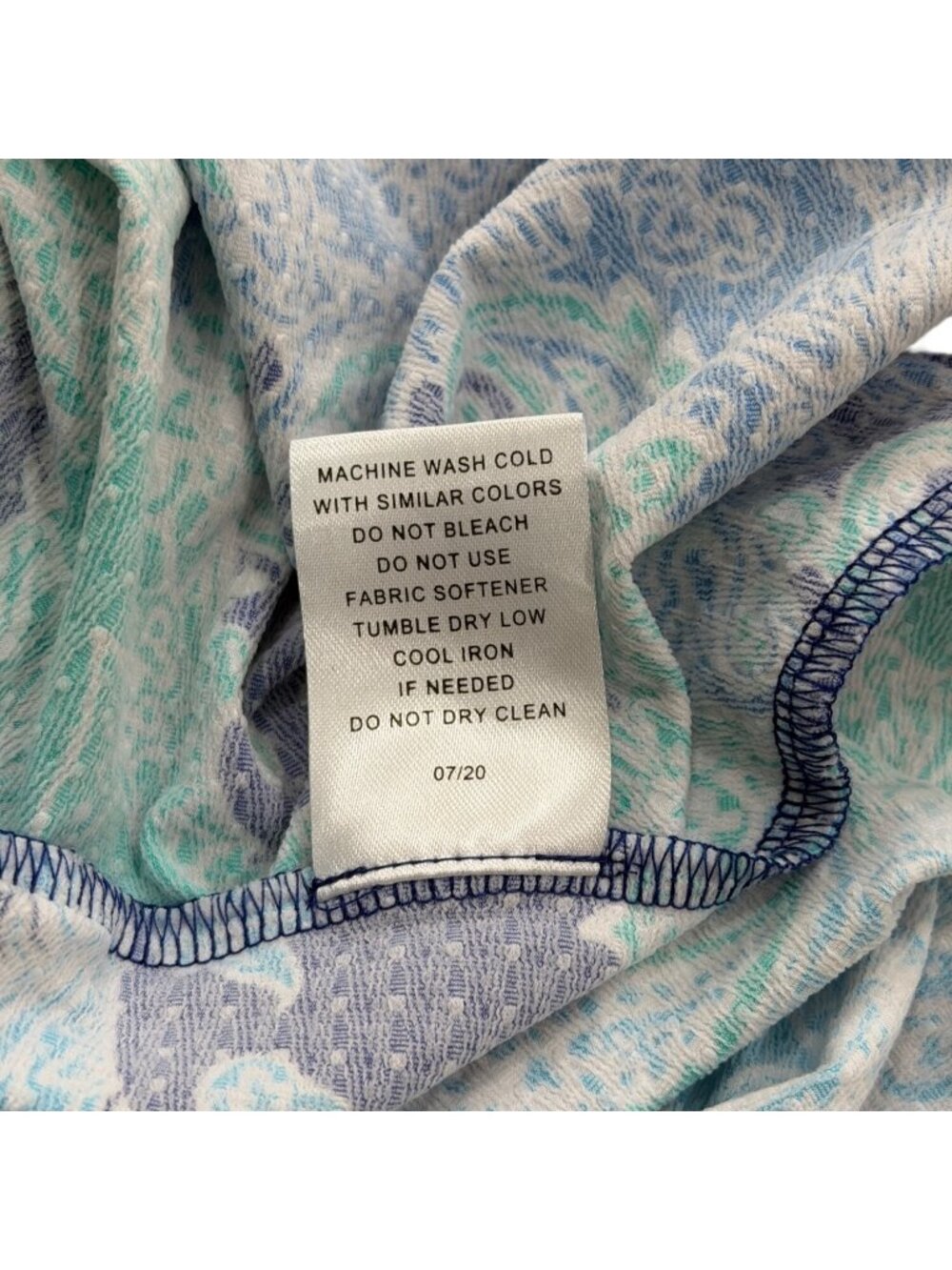 IBKUL Womens Size M Top 1/4 Zip Short-Sleeve Blue Green Paisley UPF Sun Shirt - Picture 8 of 8